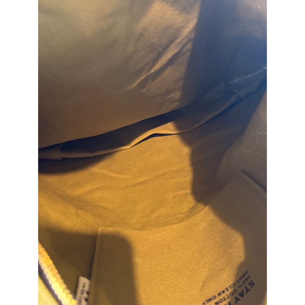 Stay Home Club Hey Gorgeous Frog Tote Bag Mustard Yellow Canvas Montreal - Picture 9 of 11